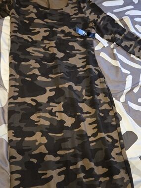 Soho Camo Maxi Skirt in Brown and Black